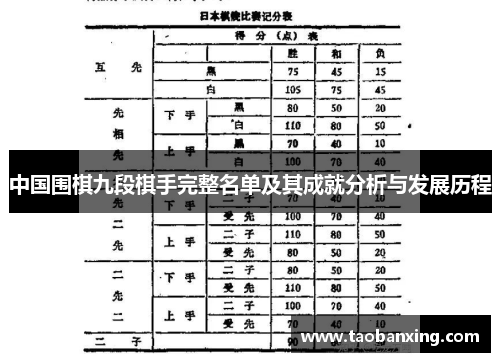 中国围棋九段棋手完整名单及其成就分析与发展历程